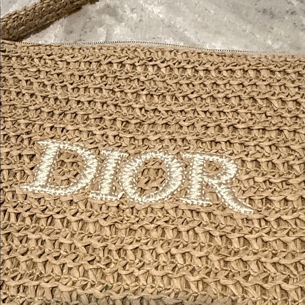 GWP - Dior Woven Tan Tote and Pouch Set - Picture 3 of 3